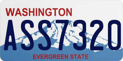 WA license plate ASS7320