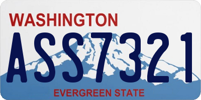 WA license plate ASS7321
