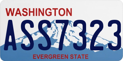 WA license plate ASS7323