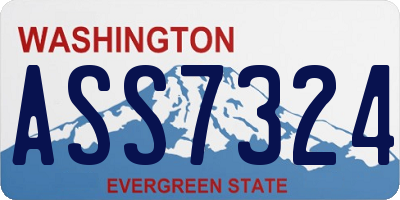 WA license plate ASS7324