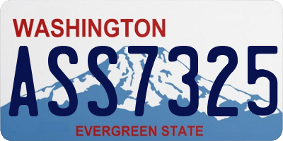 WA license plate ASS7325
