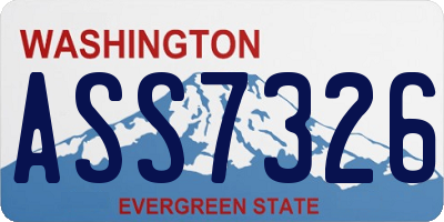 WA license plate ASS7326