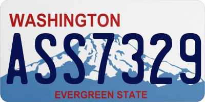 WA license plate ASS7329