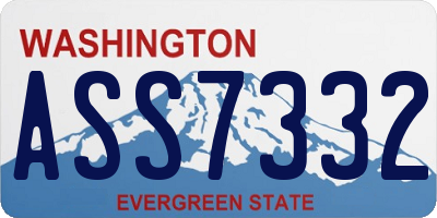 WA license plate ASS7332