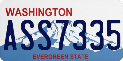 WA license plate ASS7335