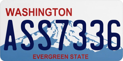 WA license plate ASS7336