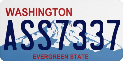 WA license plate ASS7337