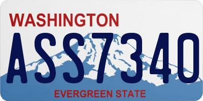 WA license plate ASS7340