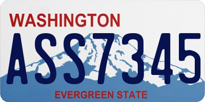 WA license plate ASS7345