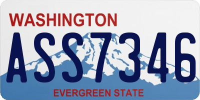 WA license plate ASS7346