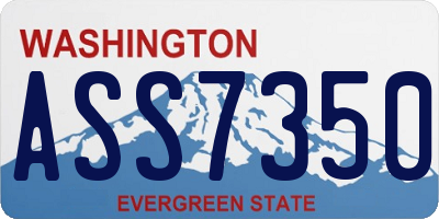WA license plate ASS7350