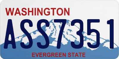 WA license plate ASS7351