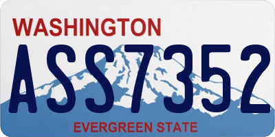 WA license plate ASS7352