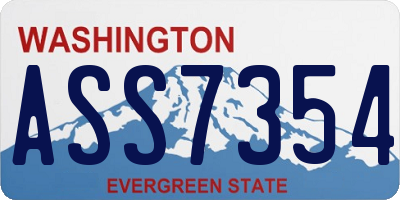 WA license plate ASS7354