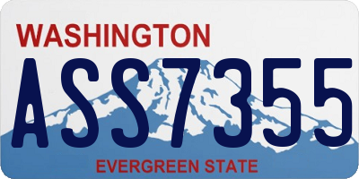 WA license plate ASS7355