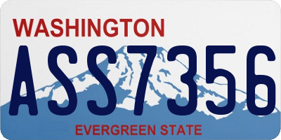 WA license plate ASS7356