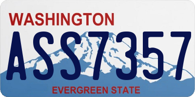WA license plate ASS7357