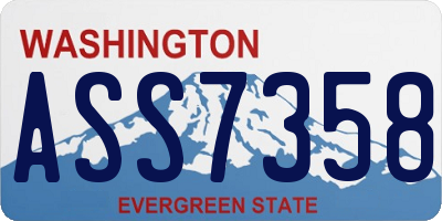 WA license plate ASS7358