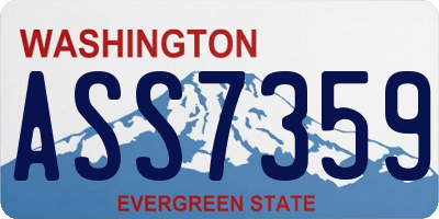 WA license plate ASS7359