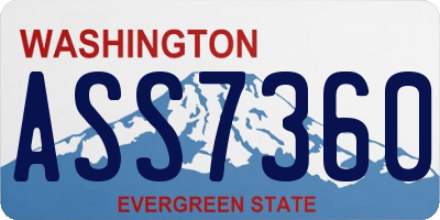 WA license plate ASS7360