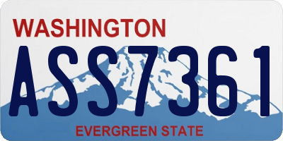 WA license plate ASS7361