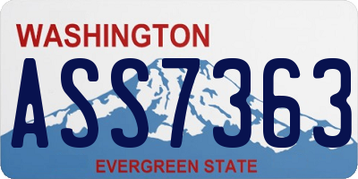 WA license plate ASS7363