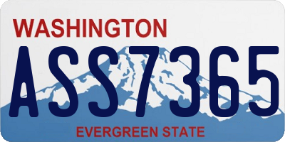 WA license plate ASS7365