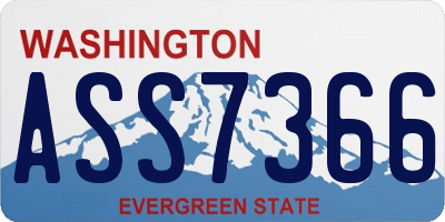 WA license plate ASS7366