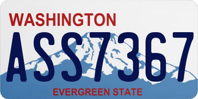 WA license plate ASS7367