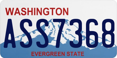 WA license plate ASS7368