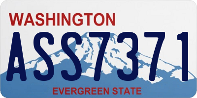 WA license plate ASS7371