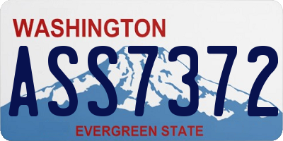 WA license plate ASS7372