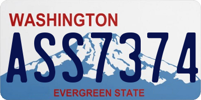 WA license plate ASS7374