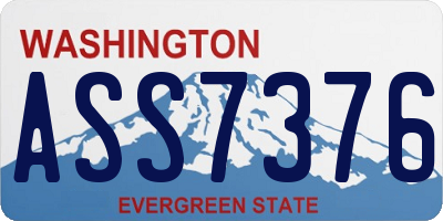 WA license plate ASS7376