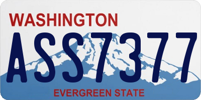 WA license plate ASS7377