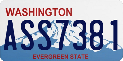 WA license plate ASS7381