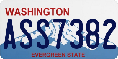 WA license plate ASS7382