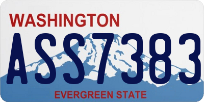 WA license plate ASS7383