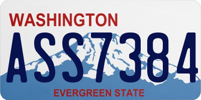 WA license plate ASS7384