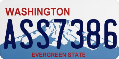 WA license plate ASS7386