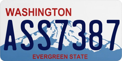 WA license plate ASS7387