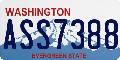 WA license plate ASS7388