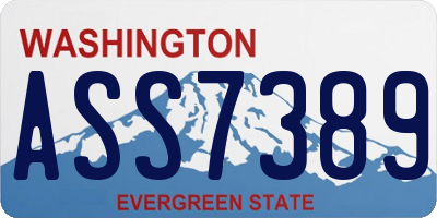 WA license plate ASS7389
