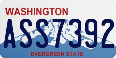 WA license plate ASS7392
