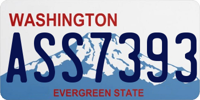 WA license plate ASS7393