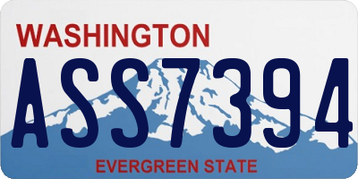 WA license plate ASS7394