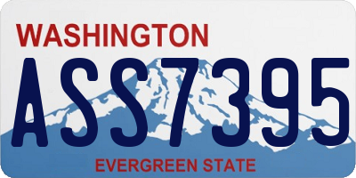 WA license plate ASS7395