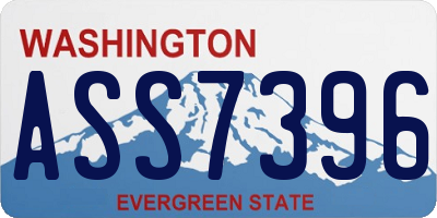 WA license plate ASS7396