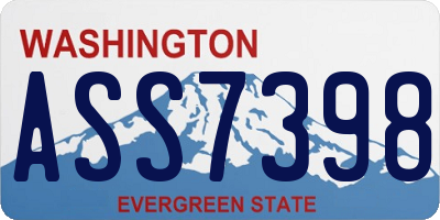 WA license plate ASS7398