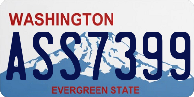 WA license plate ASS7399
